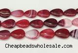 CAA4721 15.5 inches 18*25mm flat teardrop banded agate beads wholesale