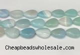 CAA4722 15.5 inches 18*25mm flat teardrop banded agate beads wholesale