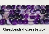 CAA4735 15.5 inches 12*12mm square banded agate beads wholesale