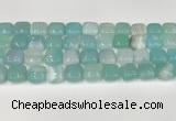 CAA4738 15.5 inches 12*12mm square banded agate beads wholesale