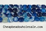 CAA4739 15.5 inches 12*12mm square banded agate beads wholesale