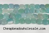 CAA4745 15.5 inches 14*14mm square banded agate beads wholesale