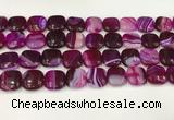 CAA4751 15.5 inches 16*16mm square banded agate beads wholesale