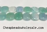 CAA4777 15.5 inches 25*25mm square banded agate beads wholesale