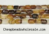 CAA4797 15.5 inches 12*16mm rectangle banded agate beads wholesale