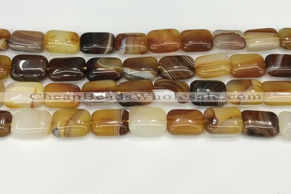 CAA4797 15.5 inches 12*16mm rectangle banded agate beads wholesale