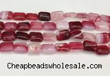 CAA4800 15.5 inches 12*16mm rectangle banded agate beads wholesale