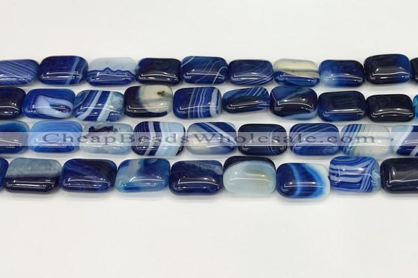 CAA4802 15.5 inches 12*16mm rectangle banded agate beads wholesale