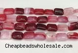 CAA4808 15.5 inches 13*18mm rectangle banded agate beads wholesale