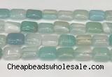 CAA4817 15.5 inches 15*20mm rectangle banded agate beads wholesale