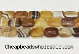 CAA4821 15.5 inches 18*25mm rectangle banded agate beads wholesale