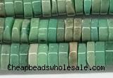 CAA4851 15.5 inches 2*5mm heishi grass agate beads wholesale