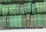 CAA4852 15.5 inches 2*6mm heishi grass agate beads wholesale