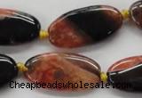 CAA488 15.5 inches 15*30mm oval agate druzy geode beads