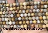 CAA4934 15.5 inches 6mm round yellow crazy lace agate beads wholesale