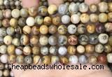 CAA4935 15.5 inches 8mm round yellow crazy lace agate beads wholesale