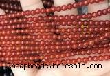 CAA4946 15.5 inches 4mm round red agate beads wholesale