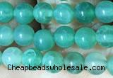 CAA5020 15.5 inches 4mm round green dragon veins agate beads