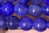 CAA5030 15.5 inches 6mm round blue dragon veins agate beads