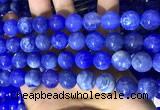 CAA5033 15.5 inches 12mm round blue dragon veins agate beads