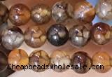 CAA5046 15.5 inches 4mm round dragon veins agate beads wholesale