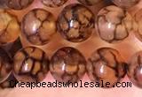 CAA5055 15.5 inches 6mm round dragon veins agate beads wholesale