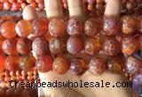 CAA5076 15.5 inches 16mm round red dragon veins agate beads