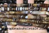 CAA5117 15.5 inches 8*33mm rice striped agate beads wholesale