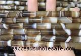 CAA5126 15.5 inches 8*20mm tube striped agate beads wholesale