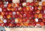 CAA5207 15.5 inches 8mm faceted round banded agate beads