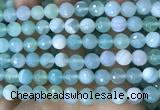 CAA5222 15.5 inches 10mm faceted round banded agate beads