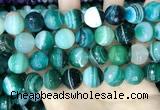 CAA5246 15.5 inches 16mm faceted round banded agate beads