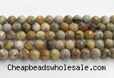 CAA5292 15.5 inches 8mm faceted round crazy lace agate beads wholesale