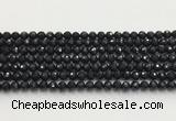 CAA5337 15.5 inches 6mm faceted round black onyx beads wholesale