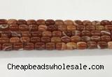 CAA5351 15.5 inches 10*14mm drum agate gemstone beads