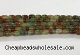 CAA5353 15.5 inches 10*14mm drum agate gemstone beads