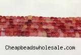 CAA5387 15.5 inches 6*7mm - 8*8mm nuggets agate gemstone beads