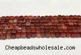 CAA5389 15.5 inches 6*7mm - 8*8mm nuggets agate gemstone beads