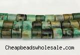 CAA5411 15.5 inches 15*15mm tube agate gemstone beads