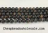 CAA5430 15.5 inches 12mm round agate gemstone beads