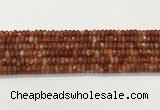 CAA5441 15.5 inches 6*8mm faceted rondelle agate gemstone beads