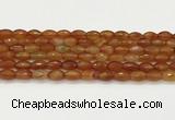 CAA5457 15.5 inches 8*12mm faceted rice agate beads