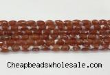 CAA5461 15.5 inches 8*12mm faceted rice agate beads