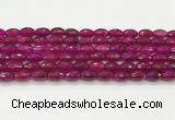 CAA5463 15.5 inches 8*12mm faceted rice agate beads