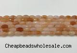 CAA5464 15.5 inches 8*12mm faceted rice agate beads