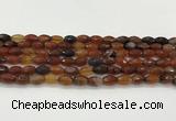 CAA5470 15.5 inches 8*12mm faceted rice agate beads