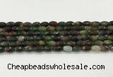 CAA5473 15.5 inches 8*12mm faceted rice agate beads