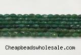 CAA5474 15.5 inches 8*12mm faceted rice agate beads