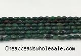 CAA5475 15.5 inches 8*12mm faceted rice agate beads