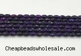 CAA5477 15.5 inches 8*12mm faceted rice agate beads